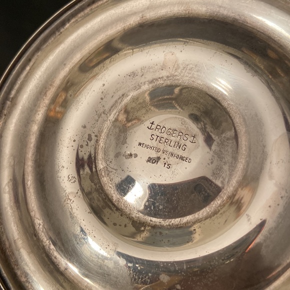 Vintage Rogers STERLING SILVER 3 " Candleholders Candlestick Holders  # 201-15 - Picture 5 of 6